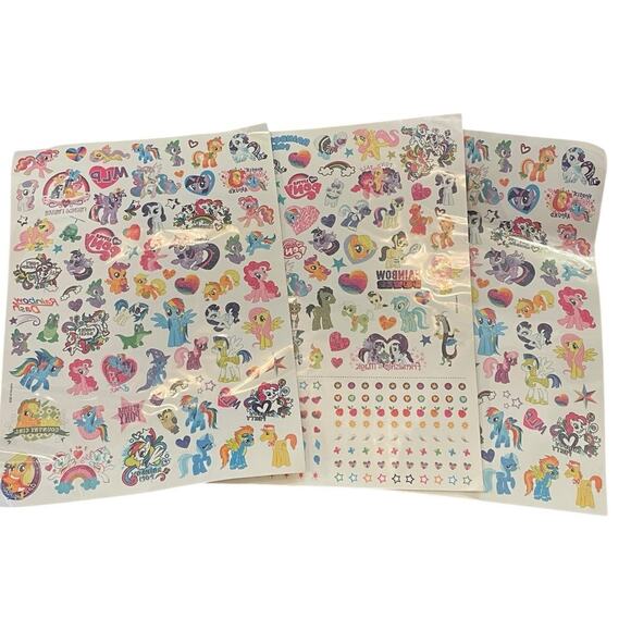 My Little Pony Tattoos Collection Temporary Gitter Hasbro 2014 LOT OF 100 + - Picture 1 of 9